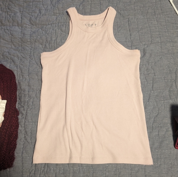 Loft Light Pink Ribbed Tank - Picture 2 of 4